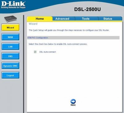 Настройка коммутатора D-Link DSL-2500U
