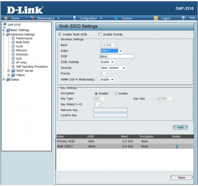 Настройка коммутатора D-Link DAP-2310