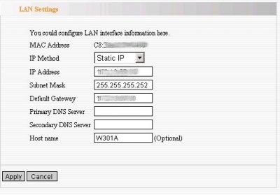 Настройка коммутатора Tenda W300A