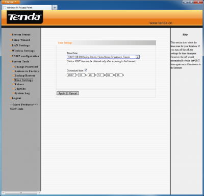 Настройка коммутатора Tenda W301A