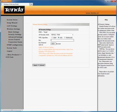 Настройка коммутатора Tenda W301A